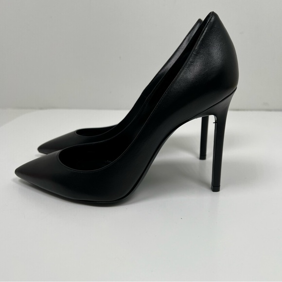 SAINT LAURENT Anja 85 Leather Pumps in Black Sz US 7.5 - Picture 4 of 8